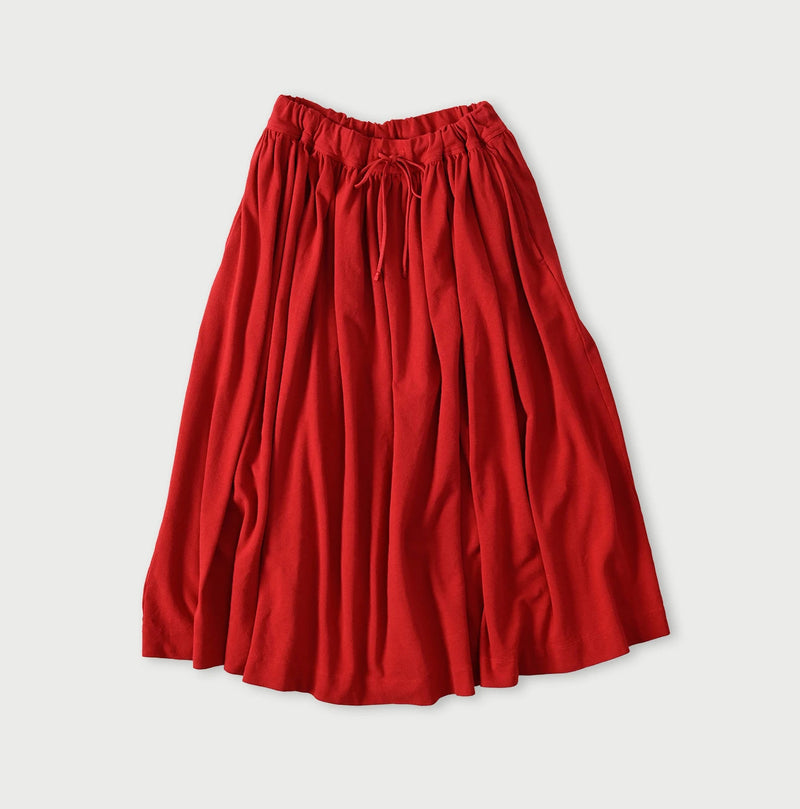 Cotton Pique Gathered Skirt - Image 2