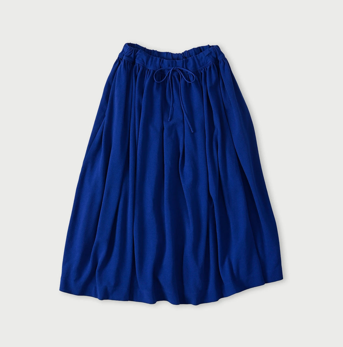 Cotton Pique Gathered Skirt