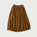 Cotton Pique Gathered Skirt