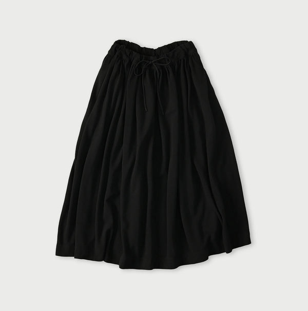 Cotton Pique Gathered Skirt