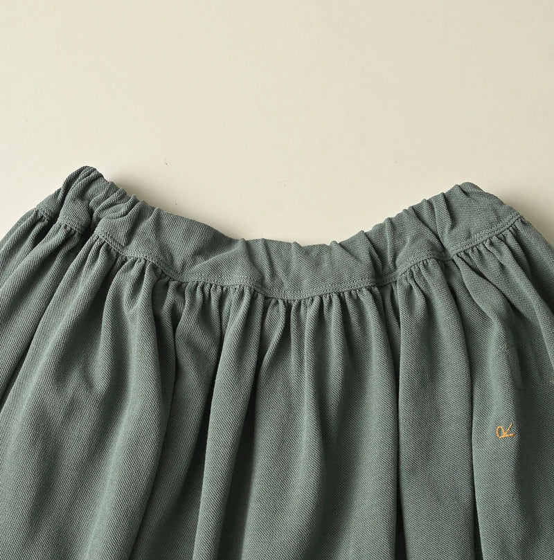 Cotton Pique Gathered Skirt - Image 20
