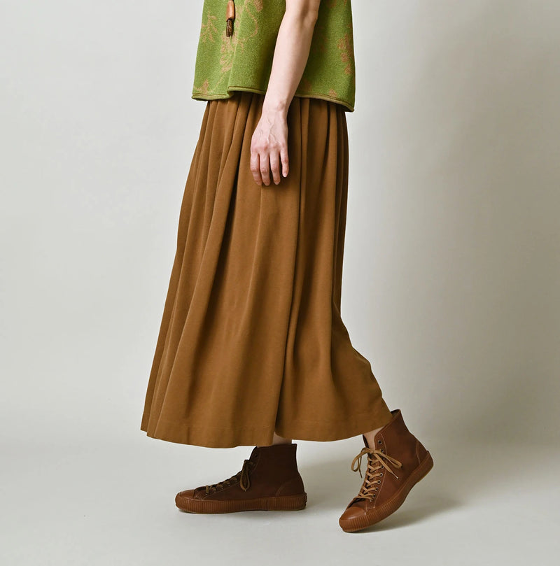 Cotton Pique Gathered Skirt - Image 10