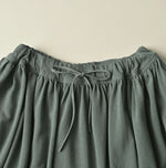 Cotton Pique Gathered Skirt