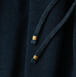 45R Indigo Cotton Pique Gathered Skirt