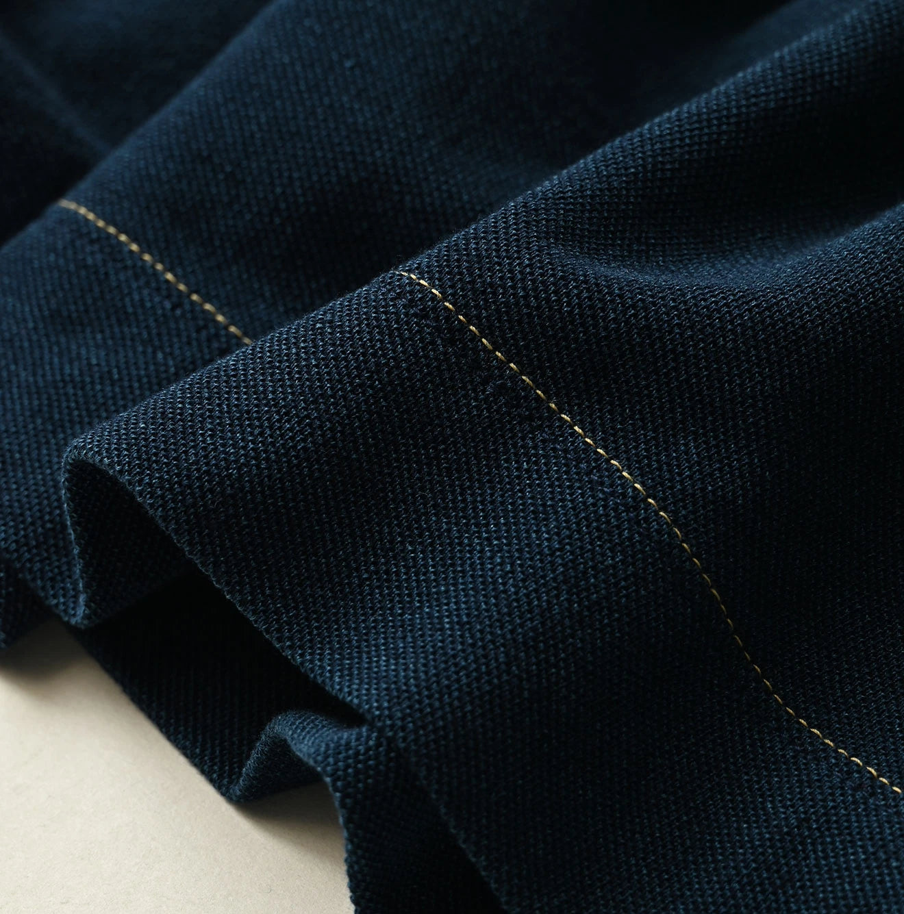 45R Indigo Cotton Pique Gathered Skirt - Image 14