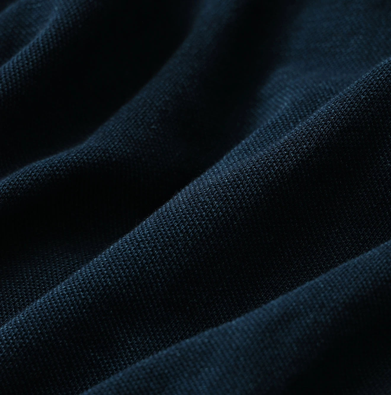 45R Indigo Cotton Pique Gathered Skirt