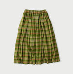 45R Cotton Pique Stripe Gathered Skirt