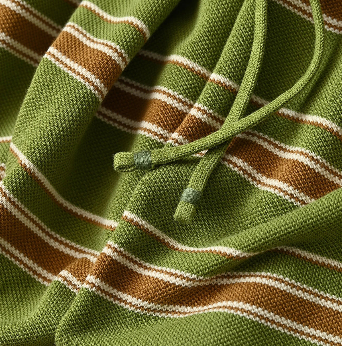 45R Cotton Pique Stripe Gathered Skirt