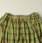 45R Cotton Pique Stripe Gathered Skirt