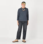 Indigo 45 Star Square T-shirt Distressed - 45R by 45rpm studio