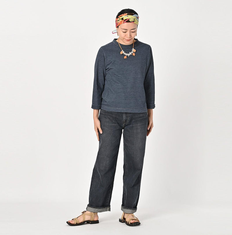 Indigo 45 Star Square T-shirt Distressed - 45R by 45rpm studio - Image 13