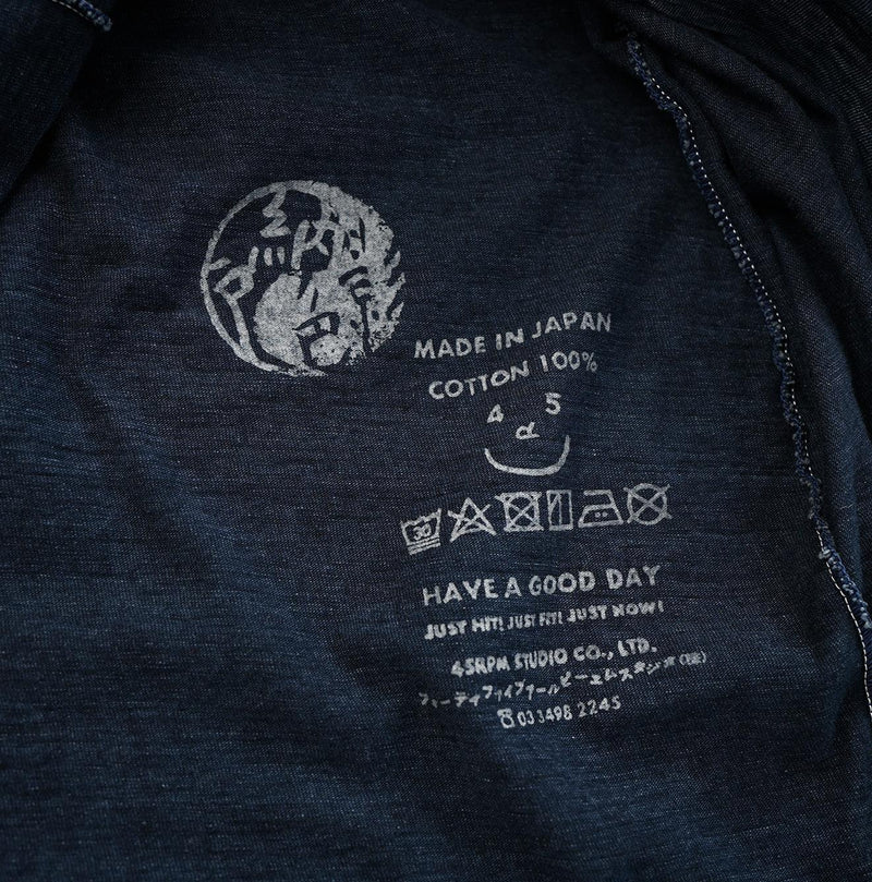 Indigo 45 Star T-shirt Distressed - 45R by 45rpm studio