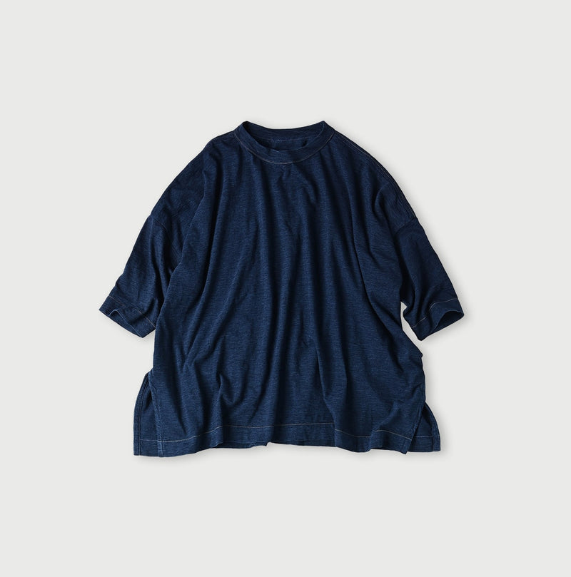 45R Indigo Big Slit T-shirt