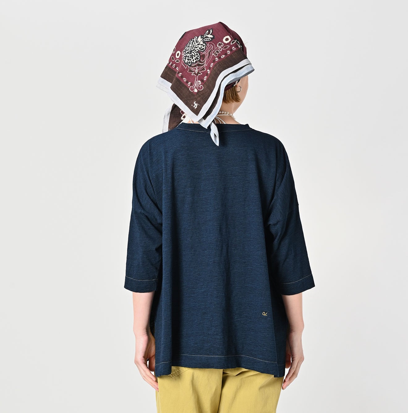 45R Indigo Big Slit T-shirt