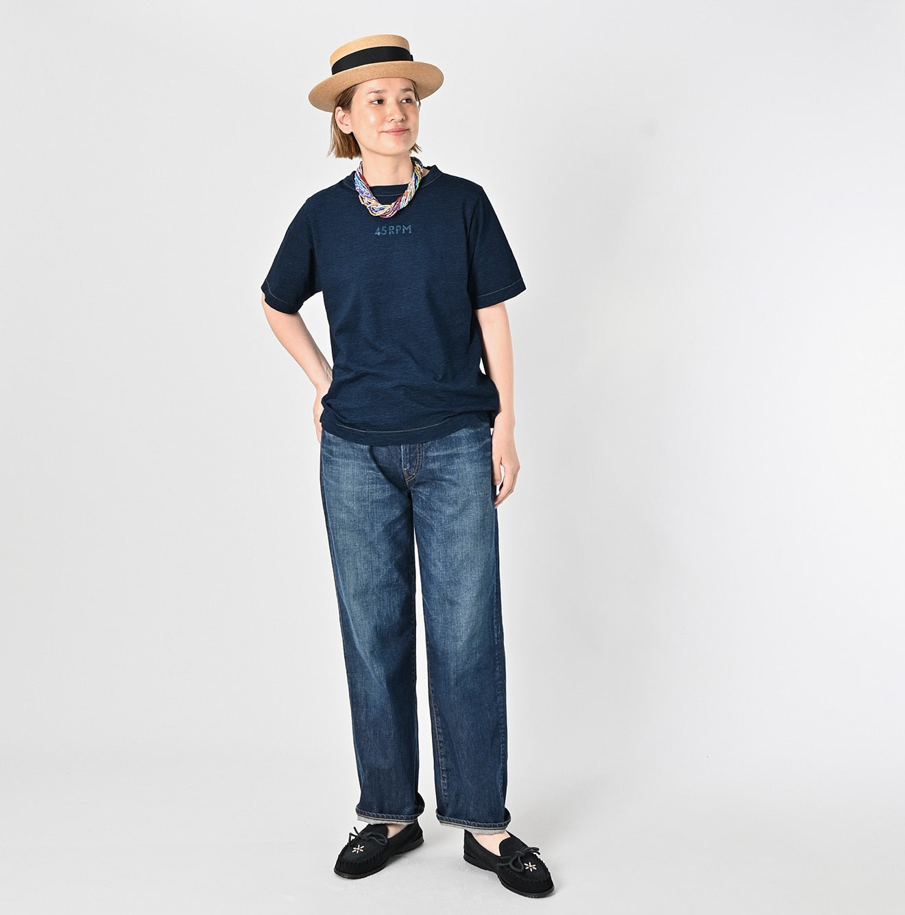 45R Indigo 45 Star 908 Logo T-shirt - Image 2