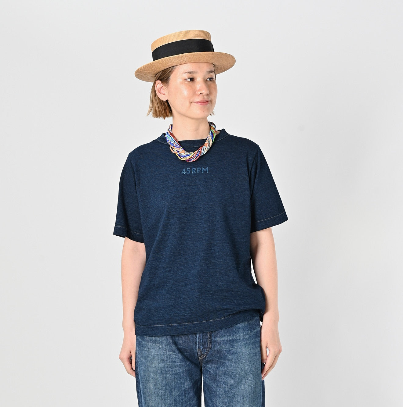 45R Indigo 45 Star 908 Logo T-shirt - Image 4