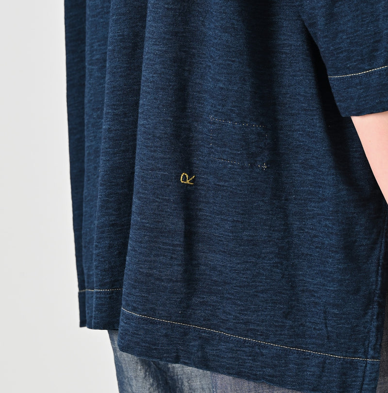 45R Indigo Best in Bloom Big Slit T-shirt