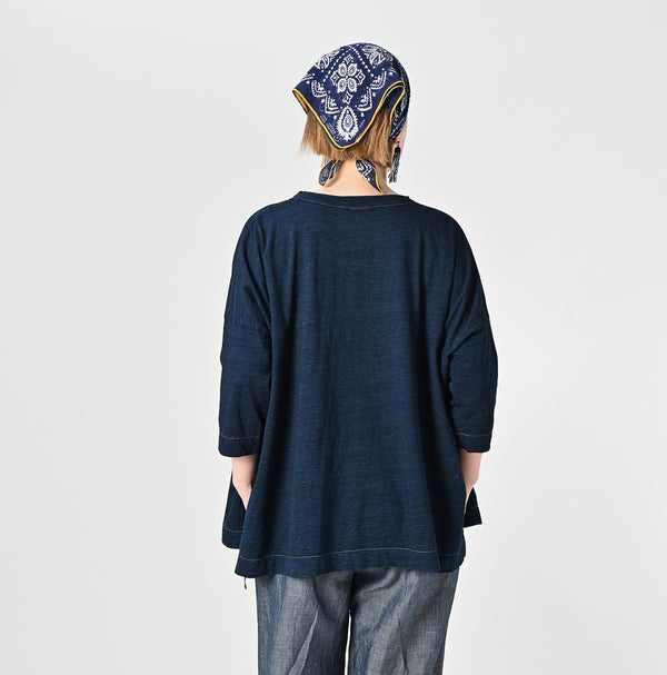 45R Indigo Best in Bloom Big Slit T-shirt