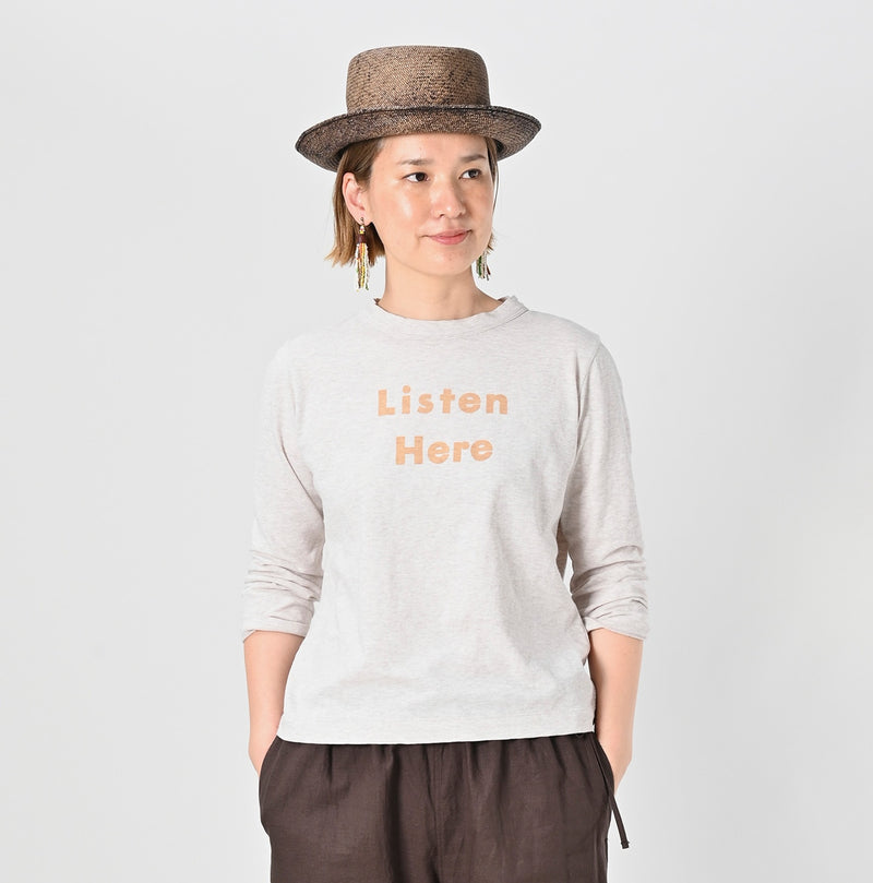 45R Listen Here Square T-shirt (Top-dyed)