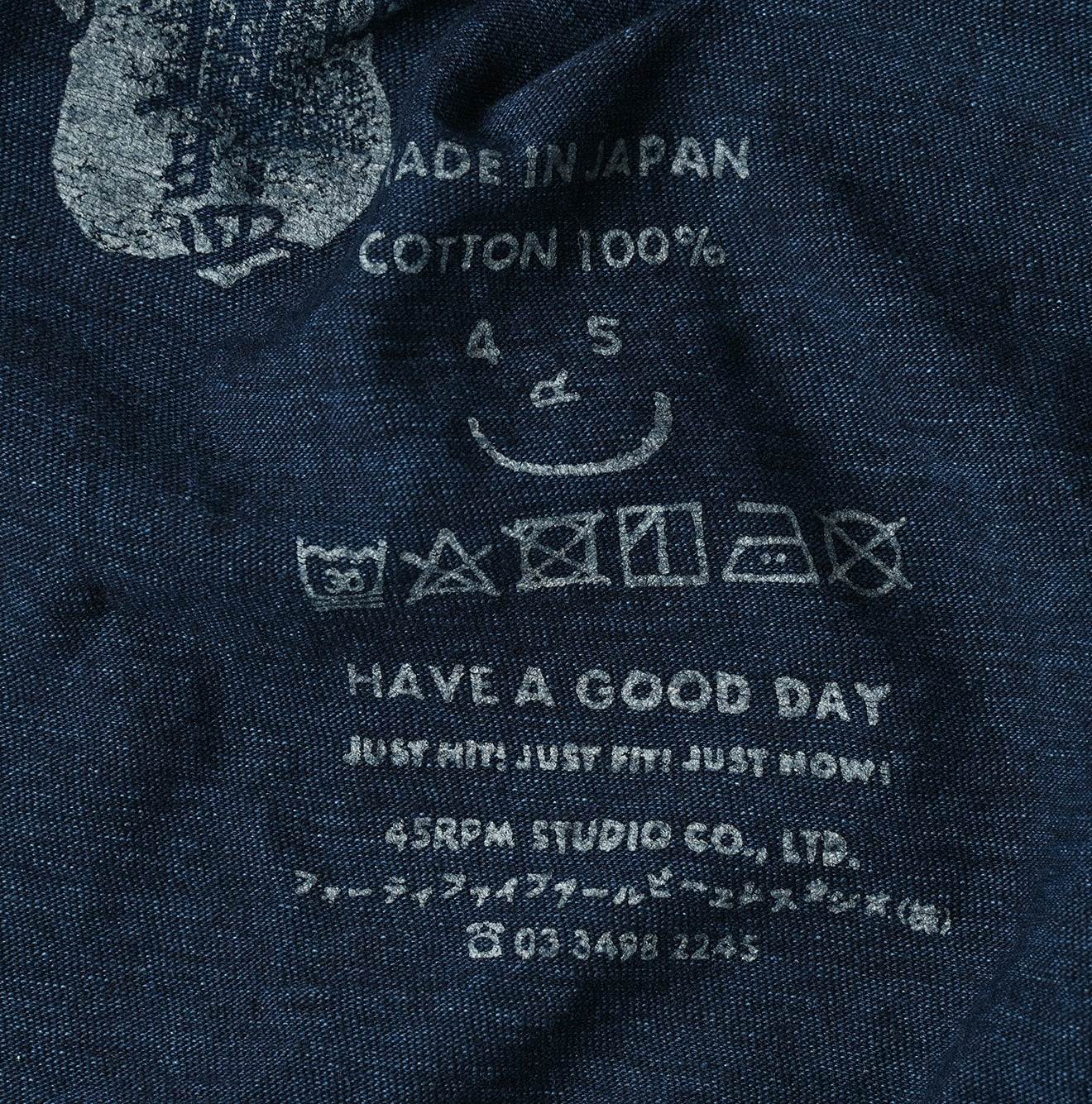45R Indigo Listen Here Square T-shirt
