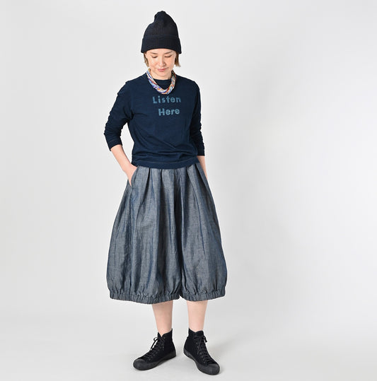 45R Indigo Listen Here Square T-shirt