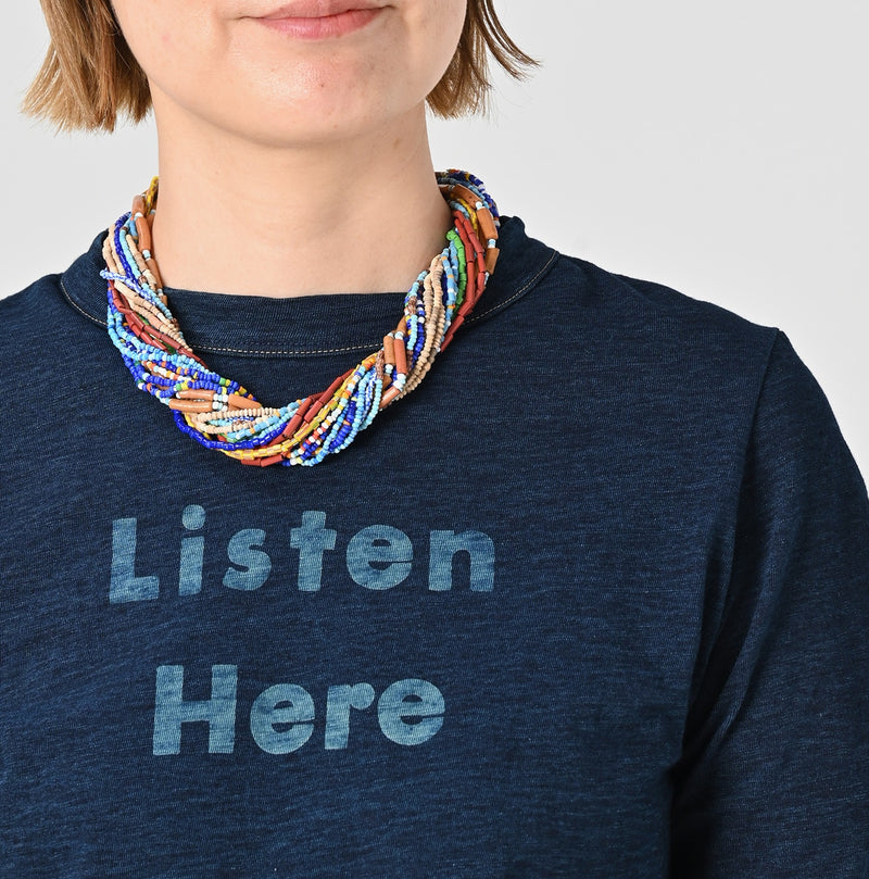 45R Indigo Listen Here Square T-shirt - Image 6