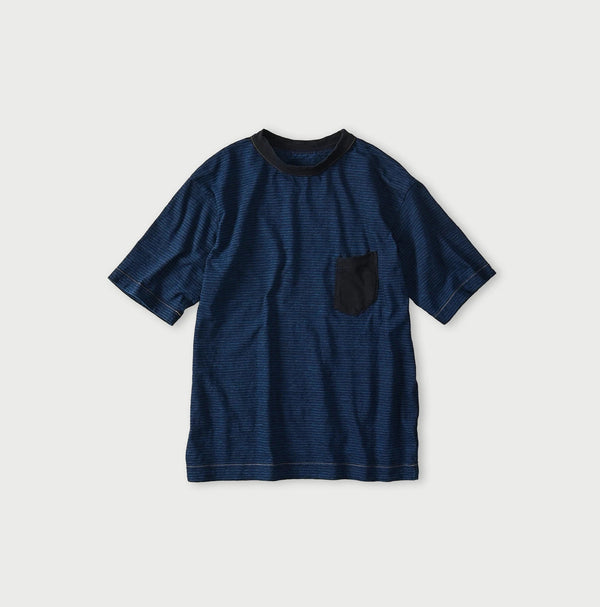 45R Indigo Striped Pocket 908 T-shirt