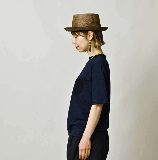 45R Indigo Striped Pocket 908 T-shirt