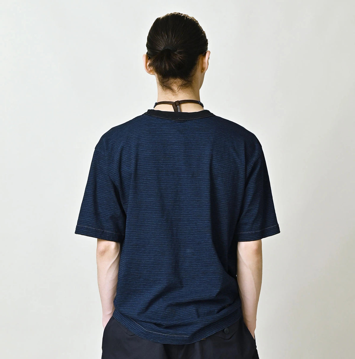 45R Indigo Striped Pocket 908 T-shirt