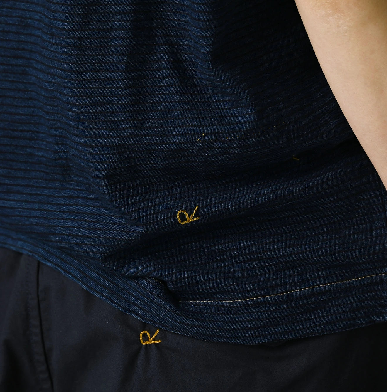 45R Indigo Striped Pocket 908 T-shirt - Image 13