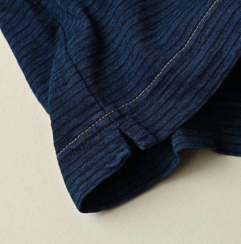 45R Indigo Striped Pocket 908 T-shirt - Image 16