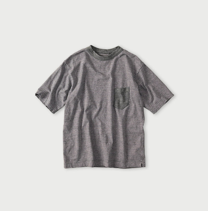 45R Striped Pocket 908 T-shirt (Top-Dyed) - Image 2