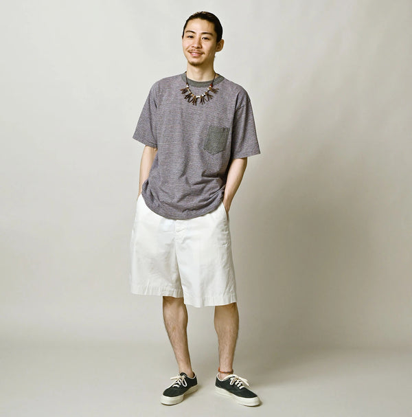 45R Striped Pocket 908 T-shirt (Top-Dyed)