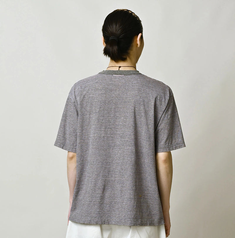 45R Striped Pocket 908 T-shirt (Top-Dyed) - Image 10
