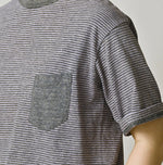 45R Striped Pocket 908 T-shirt (Top-Dyed)
