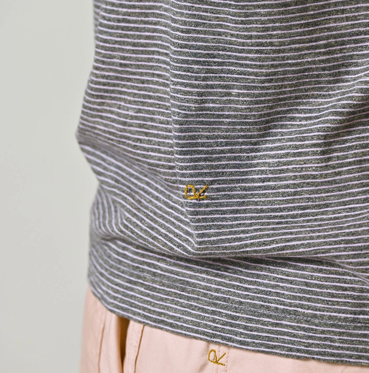 45R Striped Pocket 908 T-shirt (Top-Dyed)