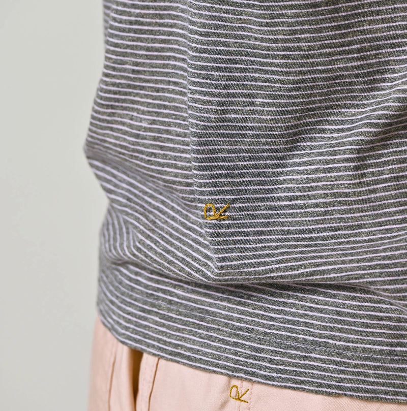 45R Striped Pocket 908 T-shirt (Top-Dyed) - Image 14