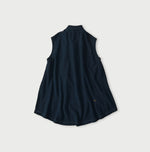 45R Indigo Cotton Pique Flare Polo
