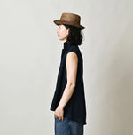 45R Indigo Cotton Pique Flare Polo