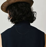 45R Indigo Cotton Pique Flare Polo