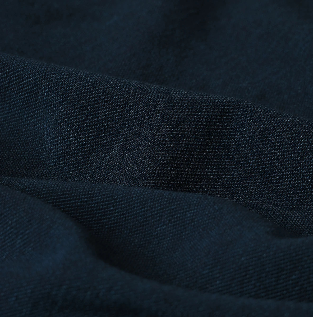 45R Indigo Cotton Pique Flare Polo