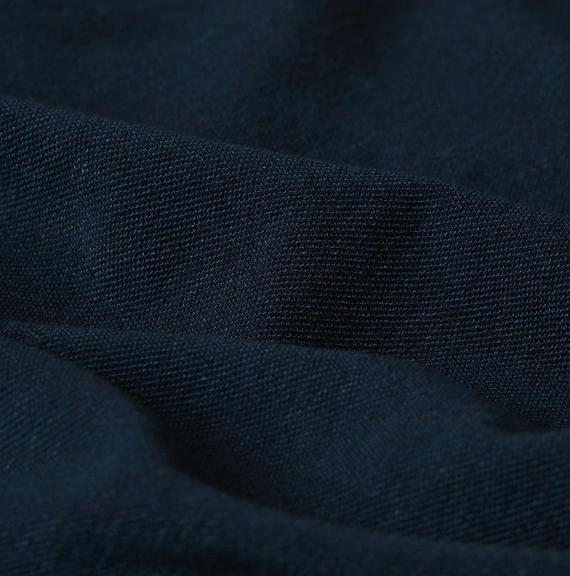 45R Indigo Cotton Pique Flare Polo - Image 16