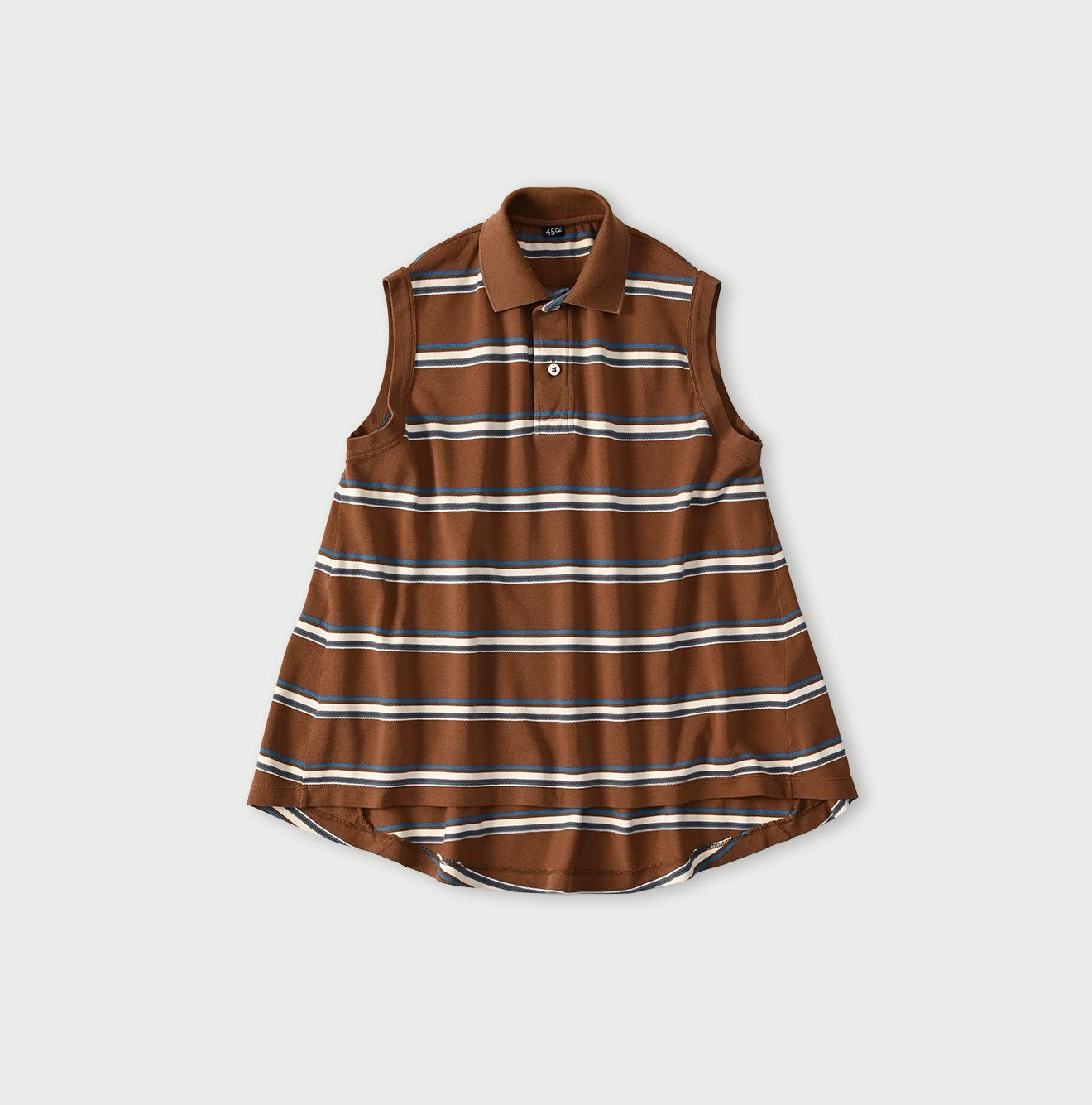 45R Cotton Pique Stripe Flare Polo - Image 1