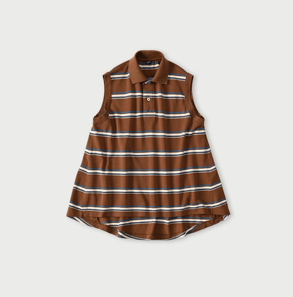 45R Cotton Pique Stripe Flare Polo