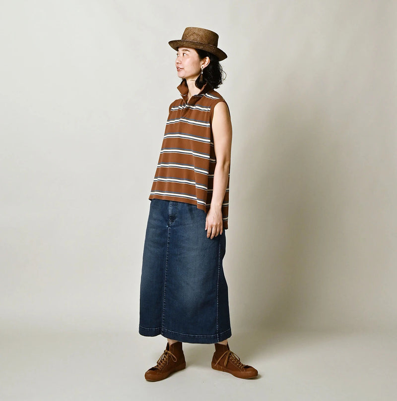45R Cotton Pique Stripe Flare Polo - Image 3