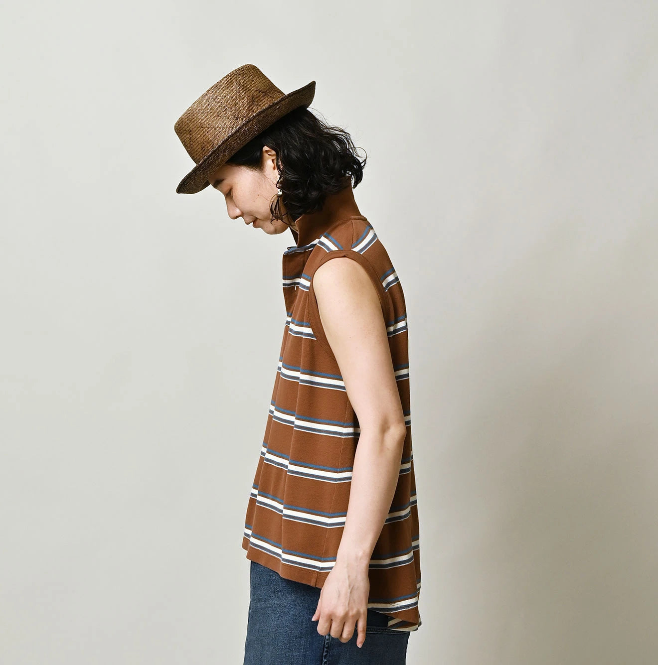 45R Cotton Pique Stripe Flare Polo - Image 5
