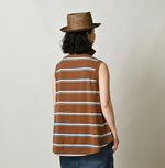 45R Cotton Pique Stripe Flare Polo