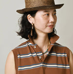 45R Cotton Pique Stripe Flare Polo