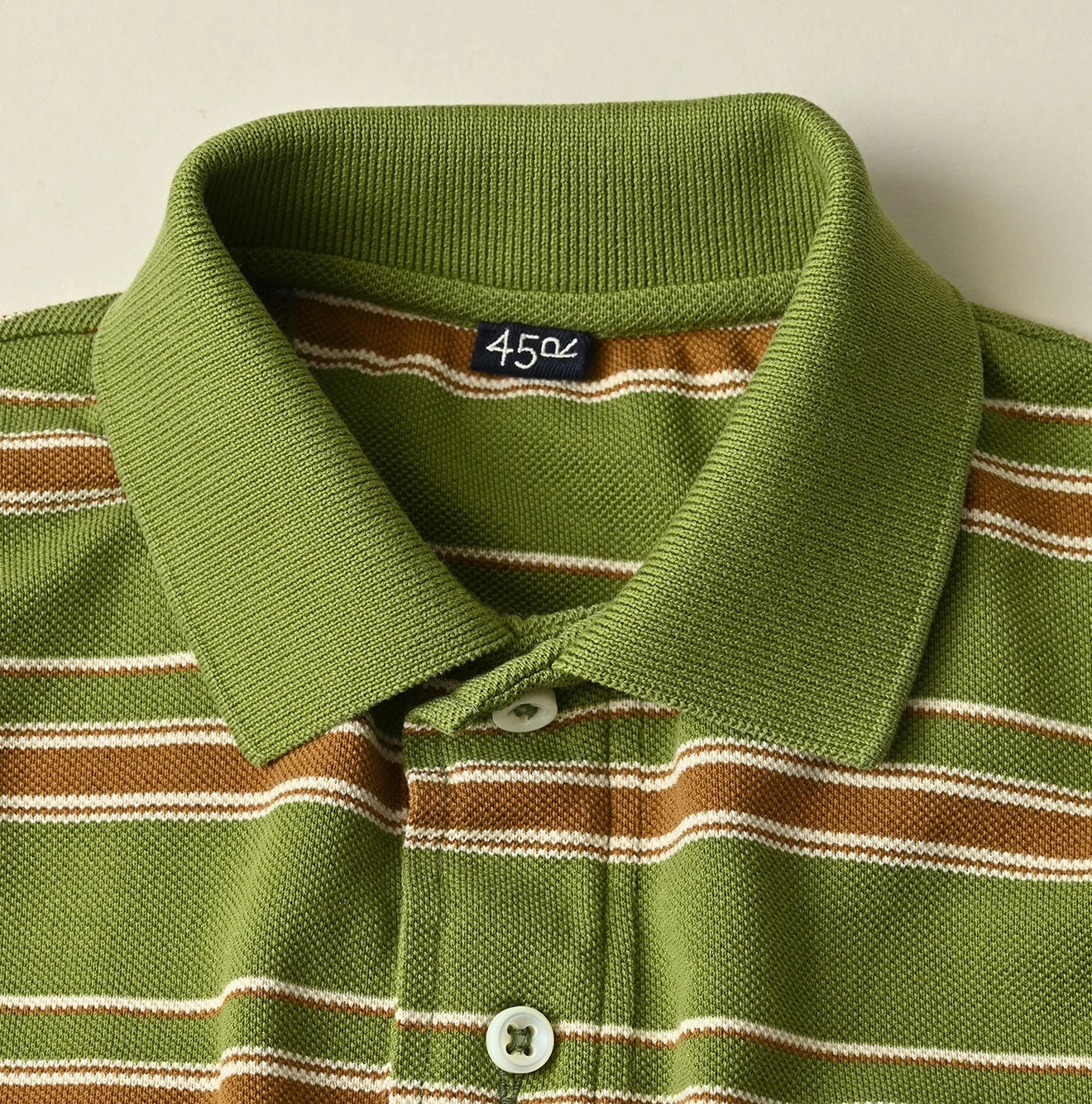 45R Cotton Pique Stripe Flare Polo - Image 13