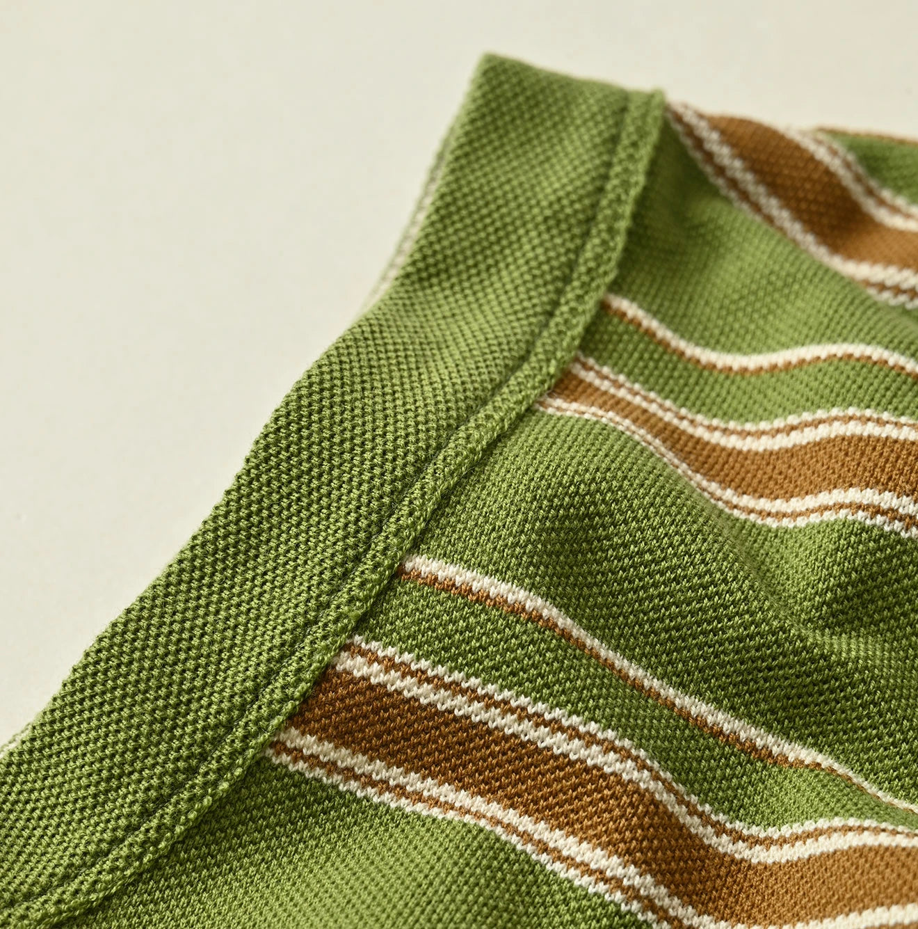 45R Cotton Pique Stripe Flare Polo